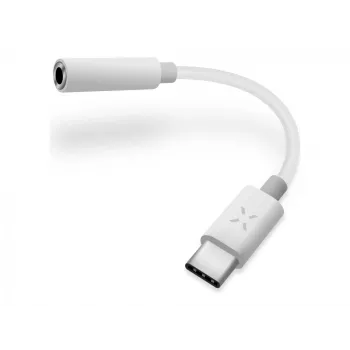FIXED Link Adapter USB-C/3,5mm Καρφί, Λευκό | Fixed