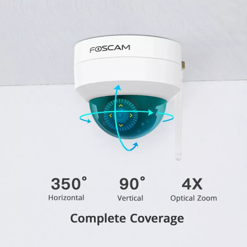 Foscam D4Z κάμερα παρακολούθησης IP εξωτερικού χώρου, 4 MP, 1536p, Wi-Fi AC, LAN, λευκή