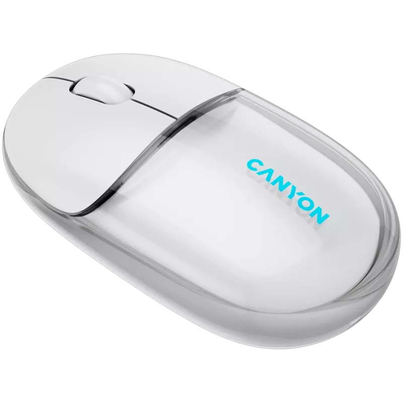 CANYON Ποντίκι OnClick 24 BT/ Wireless Διαφανές/Λευκό
