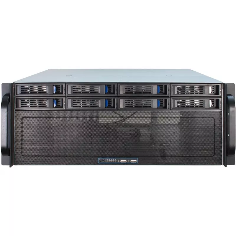 Κουτί διακομιστή Inter-Tech 4U-4408 Rack μαύρο, ασημί