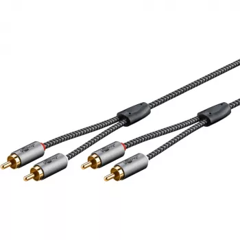Goobay 65295. Σύνδεση 1: 2 x RCA, Φύλο βύσματος 1: Αρσενικό, Σύνδεση 2: 2 x RCA, Φύλο βύσματος 2: Αρσενικό, Υλικό καλωδίου: