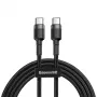 Καλώδιο USB Baseus Cafule 2m USB C μαύρο γκρι