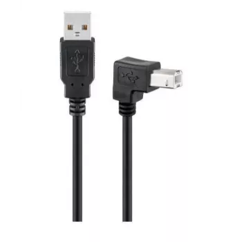 Microconnect USBAB2abgewinkelt2 Καλώδιο USB USB 2.0 1,8 m USB A USB B μαύρο