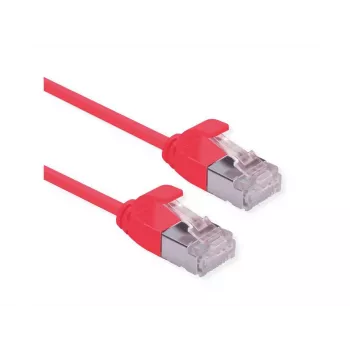 ROLINE DataCenter - καλώδιο patch - RJ-45 (αρσενικό) σε RJ-45 (αρσενικό) - 5 m - U/FTP - CAT 6a - χωρίς αλογόνα, χυτό, προστασία γλωττίδας, λεπτοπολύκλωνο - κόκκινο, Pantone 199C (21.15.3317)