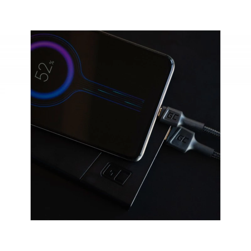 Καλώδιο USB 2.0 Green Cell KABGC20 — USB A σε Micro-USB B, 1,2 m, μαύρο