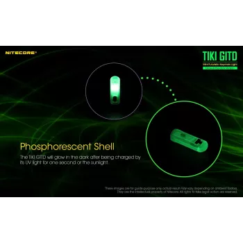 Nitecore TIKI GITD φακός, σειρά T, 300 λούμεν