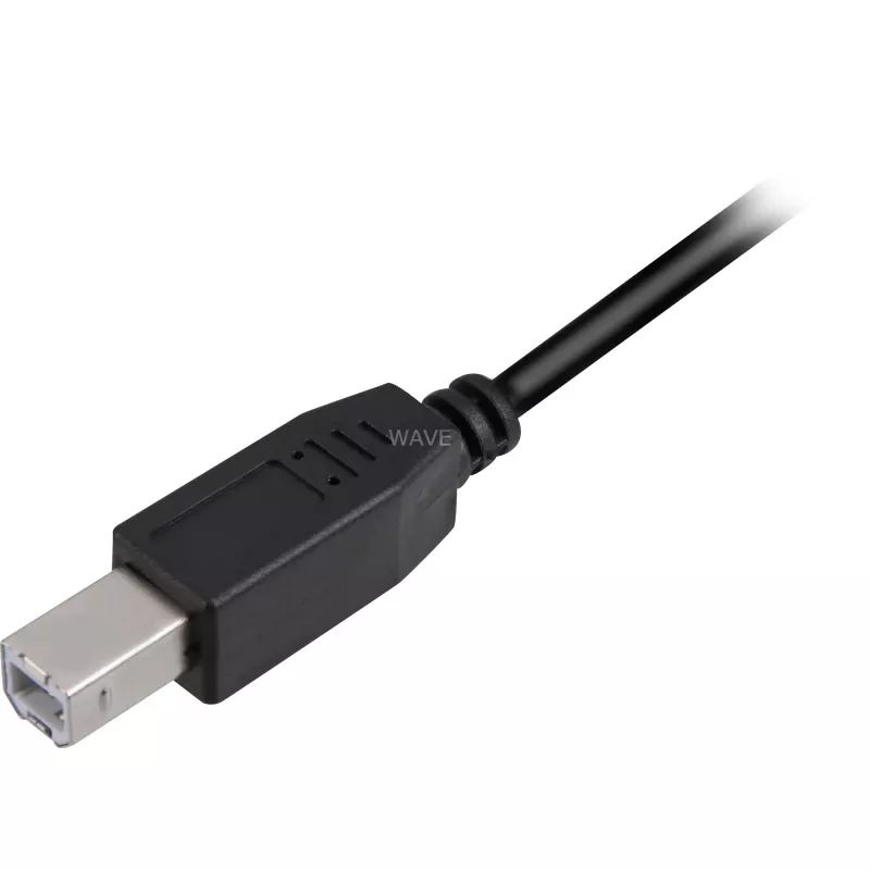 Καλώδιο USB Sharkoon USB 2.0 1 m USB A USB B μαύρο