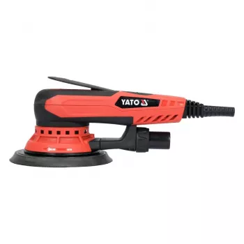 Εκκεντρικός τροχός YATO YT-82206 — 350 W, δίσκος 150 mm, εκκεντρότητα 5 mm, 4.000–10.000 U/min, καλώδιο 3 m