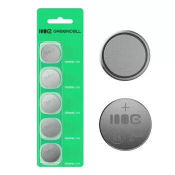 Μπαταρία λιθίου κουμπί Green Cell CR2016 3V – συσκευασία 5 τεμ.