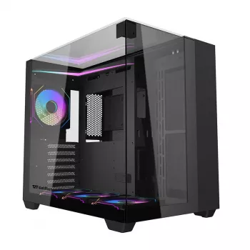 Κουτί υπολογιστή Darkflash TH285 (μαύρο) + 4 ανεμιστήρες