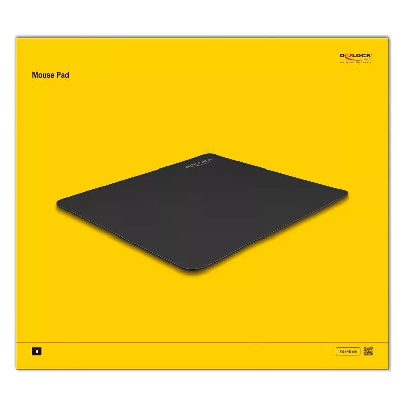 Mauspad DeLOCK 12152 μαύρο 400x450 mm λάστιχο αντιολισθητική βάση