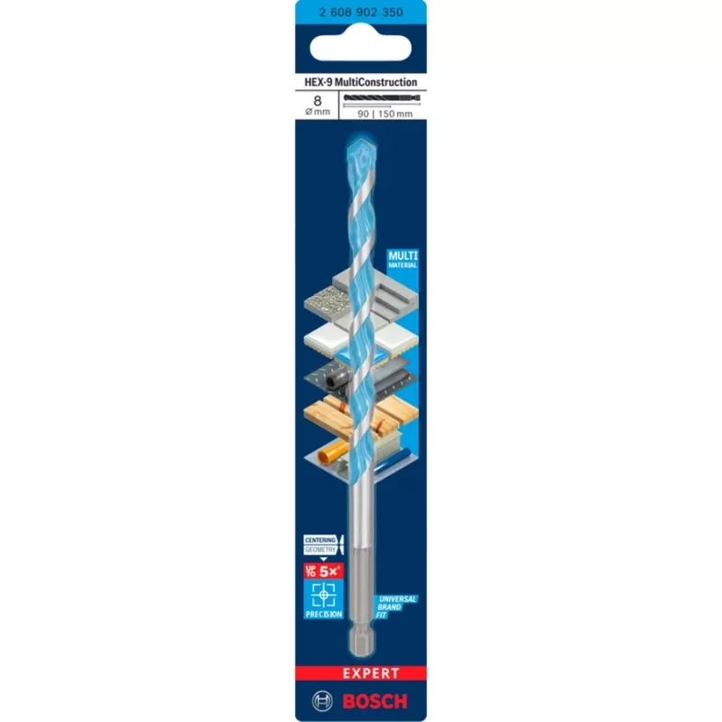 Τρυπάνι Bosch Expert HEX-9 Multi Construction 8 mm