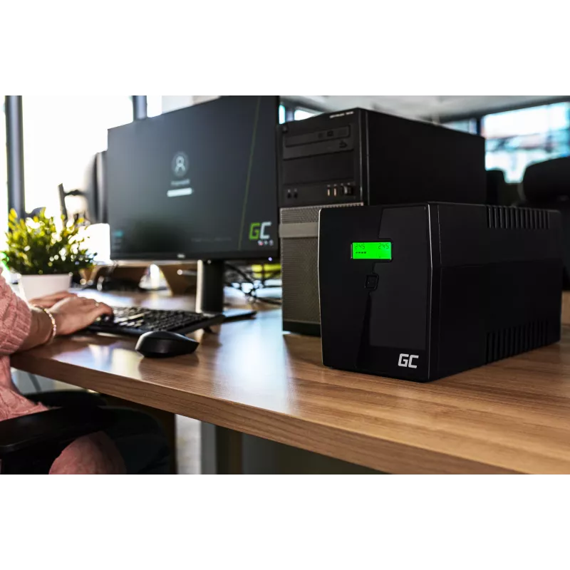 Green Cell UPS01LCD UPS αδιάλειπτης παροχής ισχύος Line-Interactive 0,6 kVA 360 W 2 πρίζες
