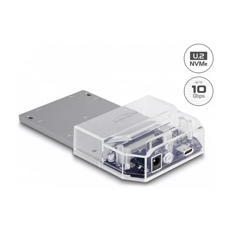 Σταθμός σύνδεσης DeLOCK USB Type-C για 1 x U.2 SSD μαύρο