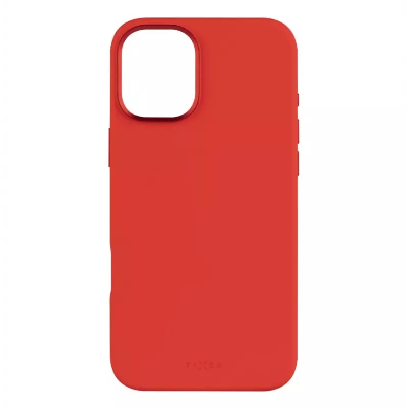 Θήκη πλάτης FIXED για Apple iPhone 16 Plus — MagFlow υγρή σιλικόνη, κόκκινο