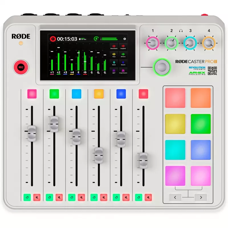 Audio Interface Rode RodeCaster Pro II λευκό — Πολυκάναλη κονσόλα εγγραφής USB