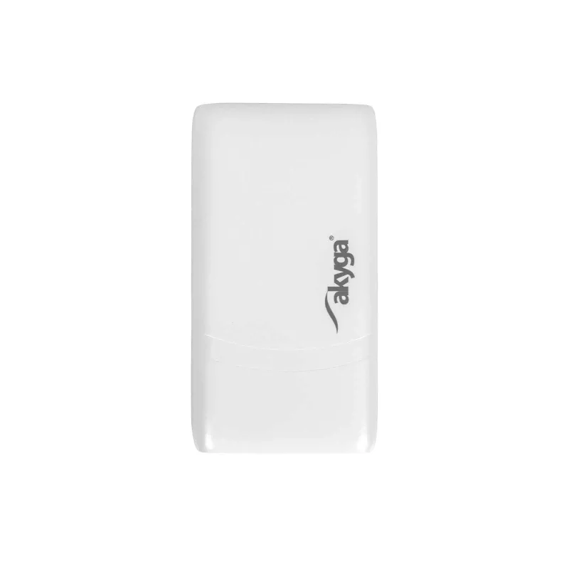 Akyga AK-CH-32 Επίπεδος φορτιστής GaN USB-C 65 W, 2 x USB-C PD, Λευκό
