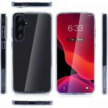nevox StyleShell SHOCKFlex 2463 θήκη για Samsung Galaxy S25+, πολυανθρακικό/TPU, διάφανη
