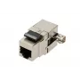Υποδοχή Keystone Extralink CAT6 STP RJ45, θηλυκή, χαλύβδινο χρώμα, 1 τεμ.