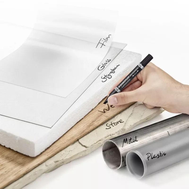 Μαρκαδόρος μόνιμος Staedtler Lumocolor permanent duo 348 B μαύρος 1 τεμ.