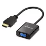 MEDIARANGE μετατροπέας βίντεο HDMI σε VGA HD15 20 cm μαύρο - μετατροπέας - HDMI (MRCS231)