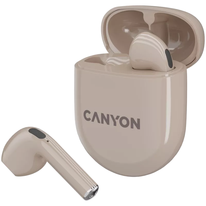 Canyon Bluetooth Headset TWS-6 Gaming Mode/BT 5.3 μπεζ retail (CNS-TWS6BE)