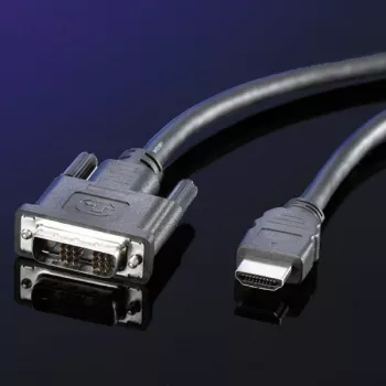 ROLINE Καλώδιο DVI (18+1) ST - HDMI ST 1,0m (11.04.5519)
