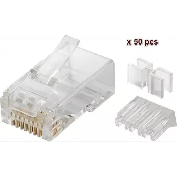 Microconnect KON505-50 Συνδετήρες καλωδίων RJ45 διαφανές