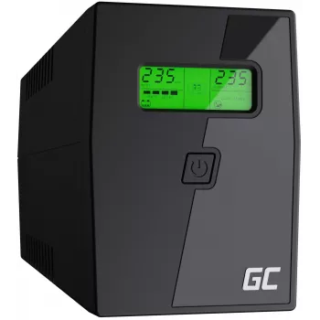 Σύστημα αδιάλειπτης παροχής ισχύος Green Cell UPS02 0,8 kVA (480 W) Line-Interactive, LCD, 2x υποδοχές Type-F, USB-B, RJ-45, RJ-11