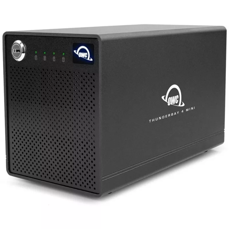 ThunderBay 4 mini, θήκη δίσκων μαύρη, επαγγελματική θήκη Thunderbolt 3 για 4 δίσκους HDD/SSD