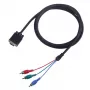 Καλώδιο VGA σε 3×RCA SBOX VGA-1022 M/M 2 m, αρσενικό VGA σε τρία RCA composite, μήκος 2 μέτρα