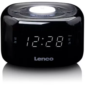 Lenco CR-12BK Ραδιόφωνο-ρολόι Digital Μαύρο (CR-12)