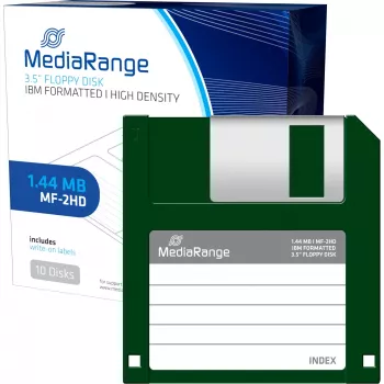 Δισκέτα MediaRange MR200 3,5 ίντσες 1,44 MB συσκευασία 10 τεμ., κόκκινο και κίτρινο