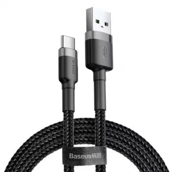 Baseus Cafule USB σε USB-C 3A 1m (γκρι-μαύρο)