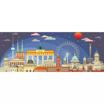 Παζλ Ravensburger Panorama Nacht in Berlin 1000 τεμ., σχήμα πανοράματος