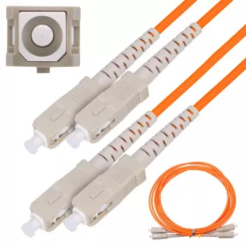 Καλώδιο οπτικών ινών Extralink EX.3692 — FTTH OM2 SC‑SC, 1 m, Πλήρως διπλό, κόκκινο