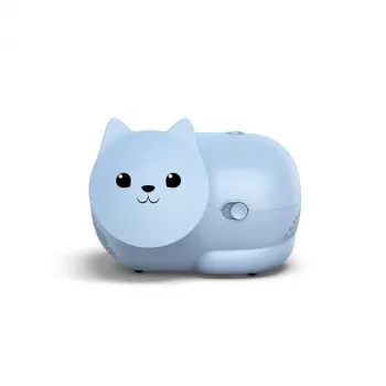 Νεφελοποιητής mesh Omron Nami Cat NE-C303K-KDE — επιτραπέζιος εισπνευστήρας, 0,35 ml/min, για παιδιά και ενήλικες, μπλε, B235 × T148 × H157 mm