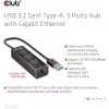 USB Hub CLUB3D USB 3.2 Gen1 Type-A με 3 θύρες και Gigabit Ethernet