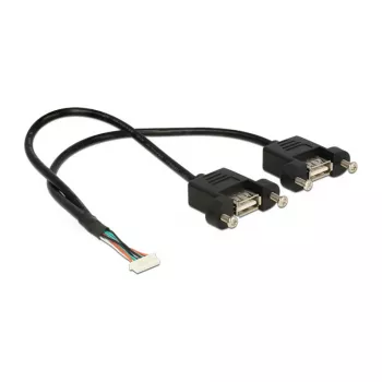 Καλώδιο USB DeLOCK 84839 USB 2.0 0,25 m 2 x USB A μαύρο