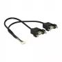 Καλώδιο USB DeLOCK 84839 USB 2.0 0,25 m 2 x USB A μαύρο