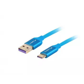 Καλώδιο USB 2.0 LANBERG CA-USBO-21CU-0010-BL — USB A σε USB C, 1 m, μπλε