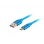 Καλώδιο USB 2.0 LANBERG CA-USBO-21CU-0010-BL — USB A σε USB C, 1 m, μπλε