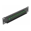 Patchpanel οπτικών ινών DeLOCK 10 ιντσών 12 Port SC Simplex πράσινο 1U μαύρο
