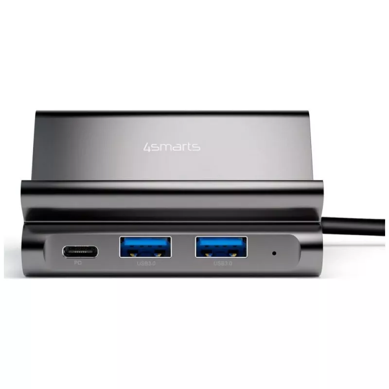 4smarts 7in1 διανομέας με βάση για tablet και κινητό και λειτουργία DeX, HDMI, RJ45, γκρι