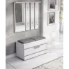 Επάνω ντουλάπι για την είσοδο e shop GAR OPAL BIEL — Λευκό, 1 περιστρεφόμενη πόρτα
