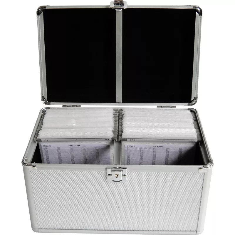 Θήκη MediaRange BOX75 για 200 δίσκους Ασημί