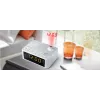 Ρολόι Muse M-178 PW ψηφιακό ασημί λευκό