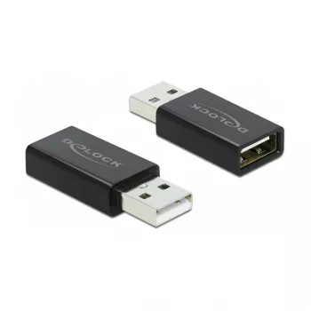 DELOCK Προσαρμογέας USB 2.0 Type-A αρσενικό σε Type-A θηλυκό data blocker