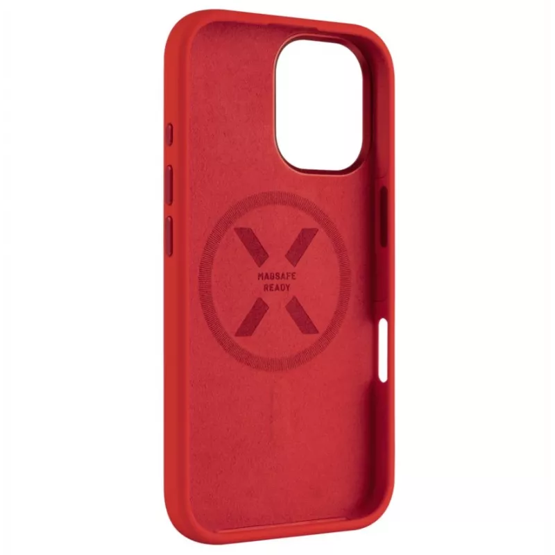 Fixed MagFlow | θήκη πλάτης | Apple | iPhone 16 | υγρή σιλικόνη | κόκκινο