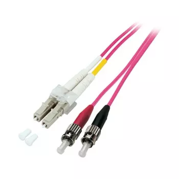 Καλώδιο patch οπτικών ινών Duplex OM4 (Multimode, 50/125) LC/ST, LSZH, αναστρέψιμη πολικότητα, 1m, Good Connections®